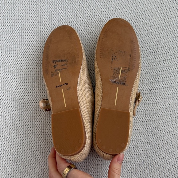 Dolce Vita Relan Raffia Ballet Flats Size 6 - Picture 5 of 7